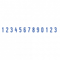 Нумератор 13 разрядов, оттиск 42х3,8 мм, синий, TRODAT 48313 P2, корпус черный, подушка, 53198