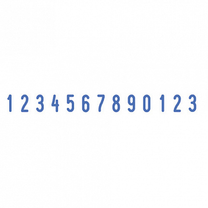 Нумератор 13-разрядный, оттиск 42х3,8 мм, синий, TRODAT 48313, корпус черный, 53198