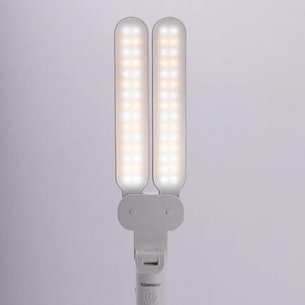 Настольная лампа / светильник беспроводная SONNEN PT-201, органайзер, USB, LED, 5 Вт, 3 режима, белый, 238781