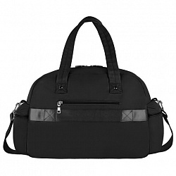 Сумка дорожная HEIKKI HANDY (ХЕЙКИ), карман на молнии, багажная лента, черная, 43х16х30 см, 273873