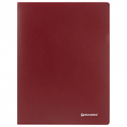 Папка 30 вкладышей BRAUBERG "Office", красная, 0,5 мм, 222630