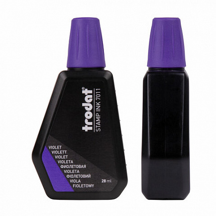 Краска штемпельная TRODAT 7011, фиолетовая, 28 мл, на водной основе, 52986