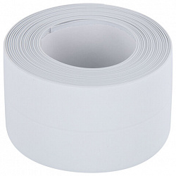 Клейкая лента бордюрная для ванны и кухни 38 мм х 3,2 м, белая, акриловая основа, WBZ (ВБЗ), 700430