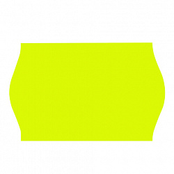 Этикет-лента 26х12 мм, волна, желтая, комплект 5 рулонов по 800 шт., BRAUBERG, 123577