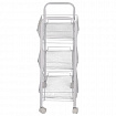 Этажерка (тележка) BOOMHOUSE (БУМХАУС) RC-003 3 яруса, на колесах, В62,5хШ42,5хГ25,5 см, металл, белая, 701456