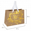 Пакет подарочный (1 шт.) новогодний, 27х11х20 см, "Shiny Kraft", фольга, ассорти, ЗОЛОТАЯ СКАЗКА, 592437