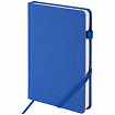 Ежедневник недатированный А5 138x213 мм BRAUBERG "Finest" под кожу, резинка, 136 л., синий, 111872