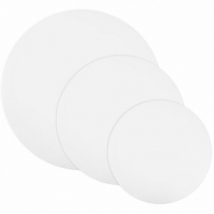 Холсты на подрамнике 3 шт., круглые 20, 30, 40 см, грунтованные, 380 г/м2, 100% хлопок, BRAUBERG ART, 192330