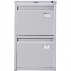 Шкаф картотечный ПРАКТИК "A-42", 685х408х485 мм, 2 ящика для 84 подвесных папок, формат папок A4 (БЕЗ ПАПОК)