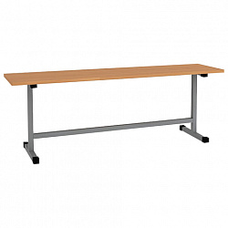 Скамья 1200х300х460 мм, каркас металлический, серый, сиденье ЛДСП бук