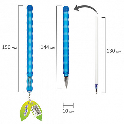Ручка стираемая гелевая ЮНЛАНДИЯ "Горошек", СИНЯЯ, прорезиненный корпус ассорти, линия письма 0,35 мм, 143669