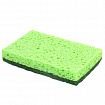 Губки для посуды 110х70х20 мм, ЦЕЛЛЮЛОЗНЫЕ + АБРАЗИВ, КОМПЛЕКТ 2 штуки, зеленые/зеленый абразив, LAIMA, 700258