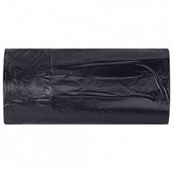 Мешки для мусора 120 л, черные в рулоне 10 штук сверхпрочные, ПВД 80 мкм, 70x110 см, LAIMA, 702664