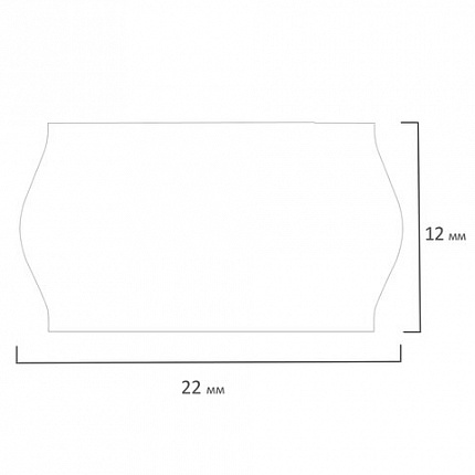 Этикет-лента 22х12 мм, волна, белая, комплект 5 рулонов по 800 шт., BRAUBERG, 123572