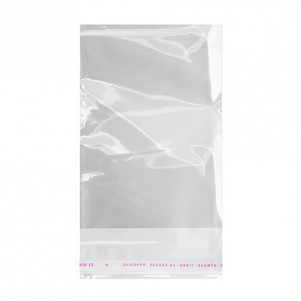 Пакеты БОПП с клеевым клапаном, КОМПЛЕКТ 100 штук, 25х35 + 4 см, 30 мкм, с усиленным швом, BRAUBERG, 700409