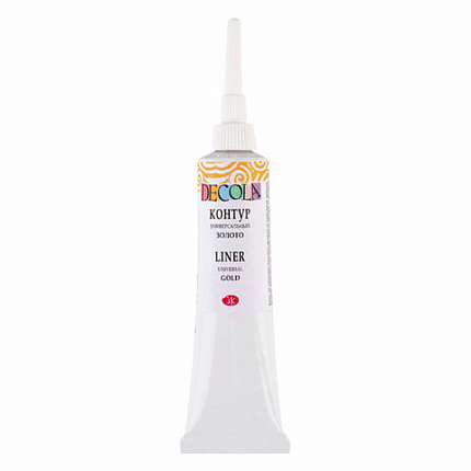 Контур акриловый универсальный "Декола", туба 18 мл, золотой, Невская Палитра, 13603965
