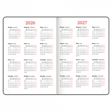 Ежедневник датированный 2026 БОЛЬШОЙ ФОРМАТ 210х297 мм, А4, BRAUBERG "Favorite", под кожу, синий, 117241