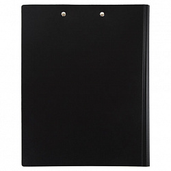 Папка-планшет BRAUBERG "Стандарт", А4 (310х230 мм), с прижимом и крышкой, пластик, черная, 0,9 мм, 221646