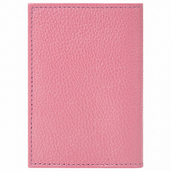 Обложка для паспорта натуральная кожа флоттер, принт "Девушка", цвет пудрово-розовый, BRAUBERG, 238868