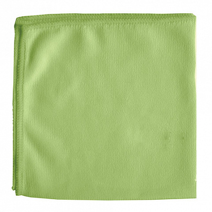 Салфетка из МИКРОФИБРЫ для стекол и зеркал 30х30 см, зеленая, 280 г/м2, LAIMA, 603933