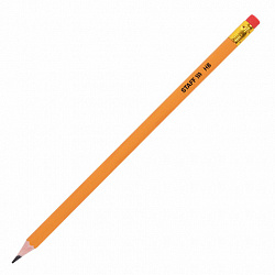 Карандаши чернографитные с ластиком STAFF EVERYDAY BLP-YLW, КОМПЛЕКТ 50 шт., НВ, пластиковые, корпус жёлтый, 181942