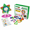 Магнитный конструктор MAGNETIC BLOCKS, 100 деталей, 2 колесные базы, карусель, BRAUBERG KIDS, 665720