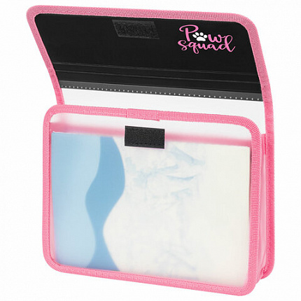 Папка для тетрадей ЮНЛАНДИЯ А5, пластик, 2 отделения, клапан на липучке, "Box cat", 273331