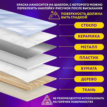 Краски витражные ЮНЛАНДИЯ "НЕОНЧИКИ", 5 цветов светящихся в темноте + 1 черный, 20 мл, шаблоны, 191760