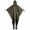 Дождевик-пончо хаки на кнопках многоразовый с ПВХ покрытием и мешком для хранения ГРАНДМАСТЕР, 610882