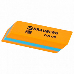 Ластики BRAUBERG "Color", НАБОР 3 штуки, 55х15х13 мм, прямоугольные, скошенные, блистер, 272672
