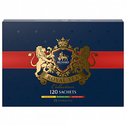 Чай RICHARD "Royal Tea Collection" ассорти 15 вкусов, НАБОР 120 пакетиков, 102273