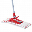 Швабра КОМПЛЕКТ черенок 75-130 см + флаундер 40 см + МОП микрофибра/абразив (ТИП К), PERKLIN (ПЕРКЛИН), 700980
