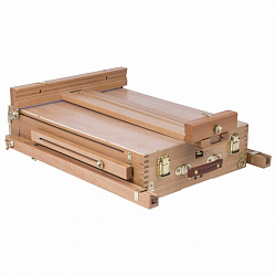 Этюдник BRAUBERG ART CLASSIC, бук, 50х34х11 см, высота холста 87 см, ножки деревянные 90 см, ремень, 190654