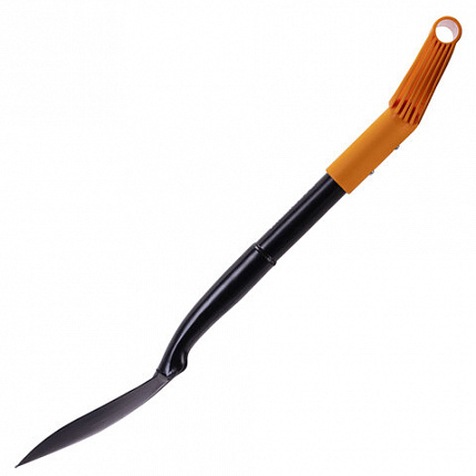 Лопата для авто и туризма, штыковая 15х20 см, ОБЩАЯ ДЛИНА 70 см, черенок сталь, V-ручка, RABBITEX (РАББИТЕКС) "STRONG METAL", 700483