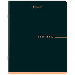 Тетрадь А5, 48 л., BRAUBERG, скоба, клетка, SoftTouch, "Минимал_Цвет", (микс в спайке), 405329