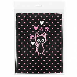 Мешок для обуви BRAUBERG KIDS, с петлей, 42х34 см, "Amazed cat", 271629