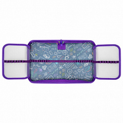 Пенал ПИФАГОР, 1 отделение, 2 откидные планки, полиэстер, 20х14 см, "Falling cat", 272287