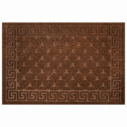 Коврик придверный 40х60 см, ВЕНГЕ, грязезащитный, 430 г/м2, фактурный рисунок ЧЕШУЙКИ, ЛЮБАША, 701059