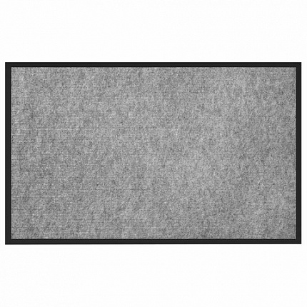 Коврик придверный 50х80 см, СЕРЫЙ, влаго-грязезащитный, 300 г/м2, мелкий рубчик, PRIMILA (ПРИМИЛА) STANDARD, 701019