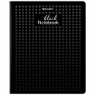 Тетрадь А5, 48 л., BRAUBERG, скоба, клетка, матовая ламинация, выборочный лак, "Black" (микс в спайке), 404375