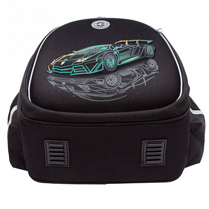 Ранец GRIZZLY анатомическая спинка, c бейджем, для мальчиков, "THE COOLEST", 36х28х20 см, RAz-587-9/1