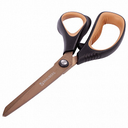 Ножницы BRAUBERG "Heavy Duty", 210 мм, суперпрочные, титановое покрытие, 2-х сторонняя заточка, 236790