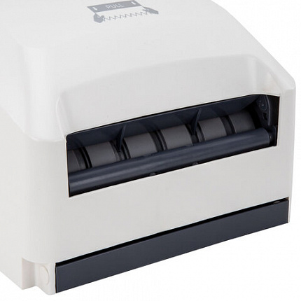 Диспенсер для полотенец в рулонах LAIMA PROFESSIONAL SUPER (H1), механический, белый, ABS-пластик, 609506