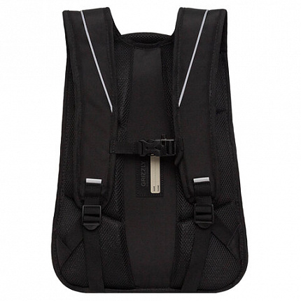 Рюкзак GRIZZLY школьный, анатомическая спинка, 3 отделения, для мальчиков, "ANGER", 42х31х22 см, RU-538-4/1