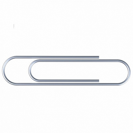 Скрепки большие 50 мм, STAFF "EVERYDAY", оцинкованные, 100 шт., в картонной коробке, РОССИЯ, 226755