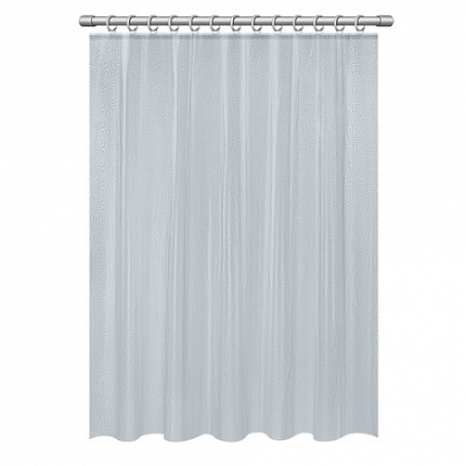 Шторка для ванной EVA, 180х180 см, кольца в комплекте, СЕРАЯ ГОЛОГРАФИЯ, PRIMILA (ПРИМИЛА), 700104