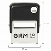 Штамп самонаборный (мини) 3-строчный, оттиск 26х12 мм, синий, GRM 10 DIY, КАССА В КОМПЛЕКТЕ, 116000000