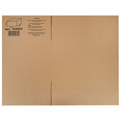 Гофрокороб, длина 380 мм х ширина 280 мм х высота 225 мм, марка Т22, профиль В, FEFCO 0201 / ГОСТ, исполнение А, 440055