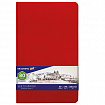 Скетчбук, слоновая кость 140 г/м2 130х210 мм, 80 л., КОЖЗАМ, резинка, BRAUBERG ART CLASSIC, красный, 113193