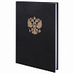 Книга учета 96 л., клетка, твердая, бумвинил, офсет, герб, А4 (200х290 мм), BRAUBERG, черная, 130275